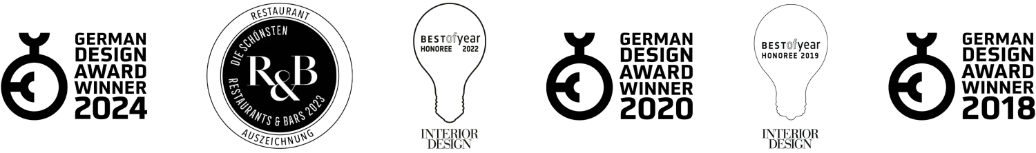 gewonnene Designauszeichnungen von Kitzig Identities GmbH der letzten Jahre